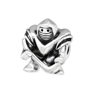 Sterling Silver Hockey Charm Bead - Sports Enthusiast Gift